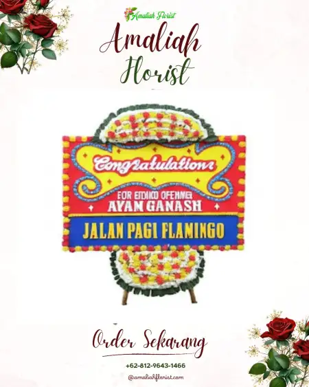 Sewa Papan Bunga Merek