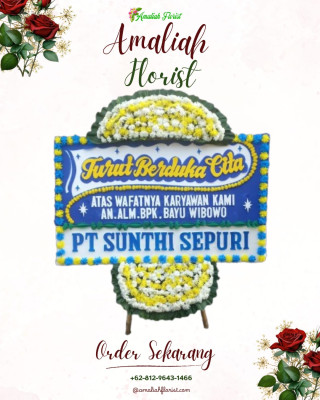 Papan Bunga Duka di Merek